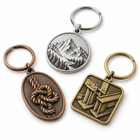 Porte-clés personnalisé avec emblème de voyage en plumes naturelles, logo de marque, cadeau promotionnel personnalisable, fournisseur en gros, fabricant de porte-clés