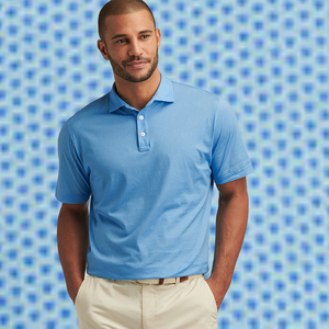 Camiseta ajustada informal para hombre, ropa de golf de alta calidad con logotipo personalizado bordado en 3D para Polos - Product Image 1