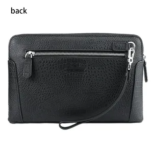 AndoBag - Bolsos de Mano para Hombre, de Cuero Vacuno Genuino, Gran Capacidad, con Cierre, Estilo Vintage, Casual, Cartera, Monedero, Bolso Masculino 1539 - Product Image 3