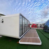 Design contemporain cabine Apple à deux étages maison conteneur de bureau extérieur hôtel capsule pour immeuble de bureaux salon appartement