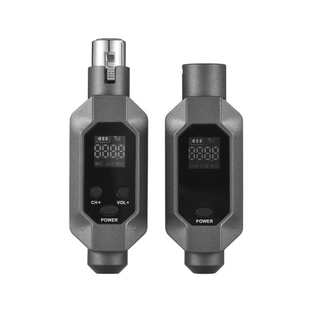 Microphone Wired to Wireless Xlr Transmitter and Receiver UHF Wireless Mic System for Audio Mixer Electric Guitar Bass Wireless