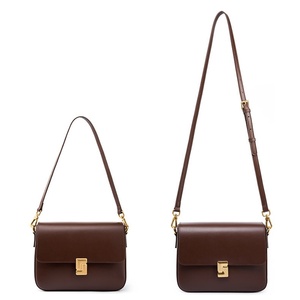 2025 New Designer Genuine Leather <strong>Bags</strong> Premium <strong>Black</strong> Leather Handbag Portable Single Shoulder <strong>Bag</strong> for Women - Product Image 5