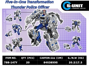 Set <span class=keywords><strong>de</strong></span> <span class=keywords><strong>Robots</strong></span> <span class=keywords><strong>de</strong></span> Plástico Transformables <span class=keywords><strong>5</strong></span> en 1 con Coches, Bloques <span class=keywords><strong>de</strong></span> Construcción, Juguete Educativo DIY <span class=keywords><strong>para</strong></span> <span class=keywords><strong>Niños</strong></span> - Product Image 3