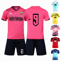 Camiseta de Fútbol Personalizada para Hombre, 100% Poliéster, Transpirable y de Secado Rápido, Manga Corta, Números/Nombres del Equipo Impresos por Transferencia de Calor