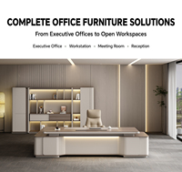 Bureau de Direction en L Électrique de Luxe et Moderne pour PDG et Manager