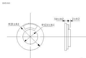 23MM rond 8ohm 2W grand aimant Mylar corne étanche Ultra-mince haut-parleur magnétique interne pour interphones d'entrée - Product Image 6