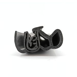 Jinhu deurtrim afdichting randafwerking met zijdelingse verlichting zwarte flexibele PVC trim met EPDM rubberen weersbestendige afdichting diameter aanpasbaar - Product Image 4