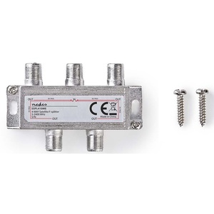 ตัวแยกสัญญาณดาวเทียม Nedis 4 ทาง รุ่น F Splitter 5 2400 MHz 75 โอห์ม สำหรับการกระจายสัญญาณดาวเทียม - Product Image 1
