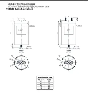 Dc-Link Condensator 50Uf-4000Uf 500vdc-4000vdc Dc-Link Condensator (Droog-Type, Aluminium Behuizing) Wll