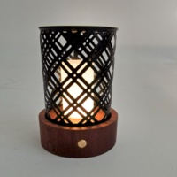 Capteur tactile Base en bois veilleuse lampe de Table Rechargeable Dimmable minimaliste Camping lampe pour intérieur et extérieur