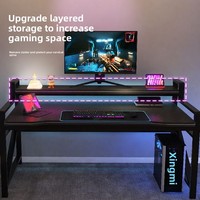 Bureau d'ordinateur en fibre de carbone avec Tech Sense: Table de jeu de bureau, bureau d'étude à domicile, poste de travail