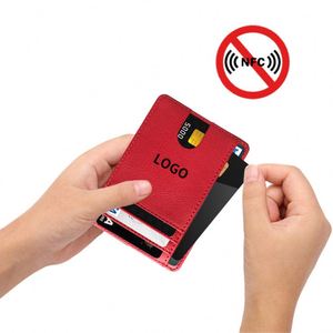 Portefeuille porte-cartes de visite anti-vol personnalisé avec impression, petit format, blocage RFID, pour la vente en gros - Product Image 3