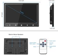 Moniteur IPS 7 pouces avec entrée HD&MI VGA AV, résolution 1024x600, écran tactile portable, télécommande, haut-parleur intégré pour jeux, CCTV, PC