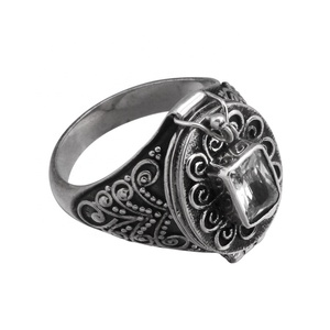 Bague <span class=keywords><strong>parfum</strong></span> Antique en argent sterling 925 pour femmes, anneaux de fiançailles, cadre, bijoux <span class=keywords><strong>parfum</strong></span>és, pour dames - Product Image 4