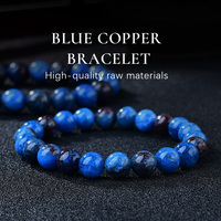 Bracelet en perles d'azurite, bijou pour accessoires en cristal, mode bohème, usage quotidien et collections de cadeaux