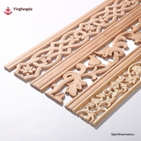 Moulure décorative sculptée en hêtre allemand de style européen, motif ajouré antique, pour bordure de plafond et mur de fond