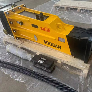 Para martillo hidráulico SOOSAN SB60 tipo caja nuevo accesorio de excavadora CAPACIDAD DE 15-18 toneladas con Motor para retroexcavadora - Product Image 1