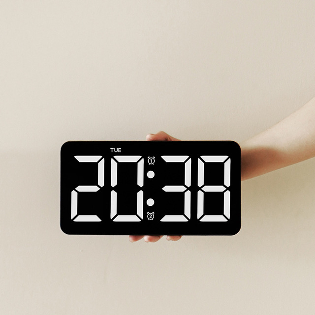Hot Selling LED Large Screen Digital Electronic Alarm Clock Wall Clock Perpetual Calendar Chronograph Modern Simple Design