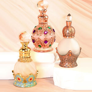 Bouteille fendue en métal et émail de couleur pour parfum arabe égyptien de Dubaï ou bouteille de trempage de parfum - Product Image 3