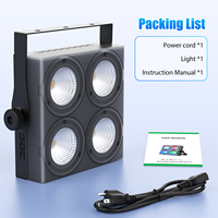 Luz LED de escenario Uking Mini de 4 ojos con control remoto, iluminación programable DMX512 para teatro, conciertos, clubes y eventos