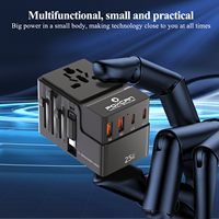 Adaptateur double type C Foxcan 25W 10A, adaptateur de voyage universel international, chargeur, Inde, Royaume-Uni, prise de charge universelle pour le monde entier