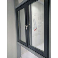 Ventana Abatible de Aluminio 2047, Puertas y Ventanas de Vidrio Templado para Perfil de Aluminio