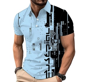 Camiseta Deportiva Resistente para <span class=keywords><strong>Hombre</strong></span> con Cierre de Cremallera de un Cuarto en Bloques de Color Blanco y Negro, <span class=keywords><strong>Rayas</strong></span> Contrastantes en el Pecho, Camiseta de Manga Corta - Product Image 2