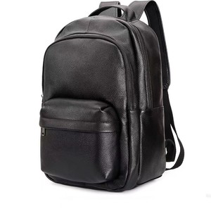 YJ <b>Laptop</b> <b>Backpack</b> 16-Inch Top-Grain Cowhide Men College Student Everyday Use - Product Image 4