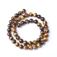 Perles en pierre œil de tigre jaune de qualité AB+ en gros, perles espacées en œil de tigre Qing semi-finies, accessoires de bijoux DIY, perles en pierre naturelle