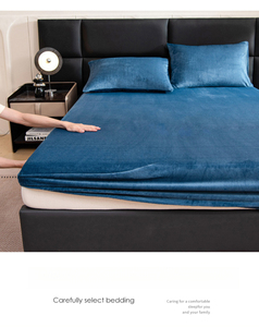Drap-housse moderne en velours doux <span class=keywords><strong>Musea</strong></span> 200TC polyester/coton, ensemble de literie d'hiver écologique pour hôtels et usage domestique - Product Image 5