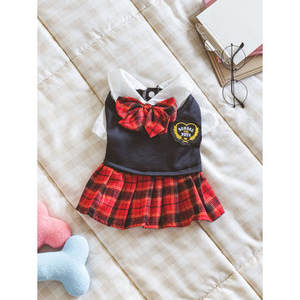 Uniforme escolar elegante de una pieza de alta calidad, disfraz de Mascota, ropa de Navidad para perros para clima cálido - Product Image 1