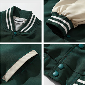 เสื้อเบสบอลมีฮู้ดโอเวอร์ไซส์ระบายอากาศได้ดีสำหรับผู้ชายผู้หญิงเสื้อทำงานปักลายสีตัดกันใหม่สำหรับผู้ใหญ่โลโก้ออกแบบได้ตามที่ต้องการ - Product Image 6