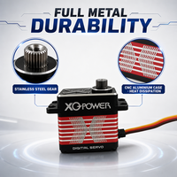 Servomoteur numérique sans balais XQ-BLS8140H 40kg 12V à couple élevé, étanche, engrenage en acier inoxydable, boîtier en aluminium CNC pour hélice d'hélicoptère RC