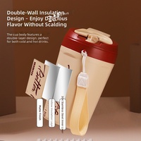 Vente en gros de tasses à café isothermes en acier inoxydable 304, gobelets pratiques, thermos avec corde