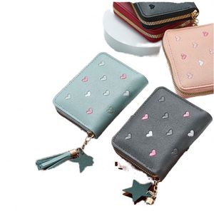 Stylish Zipper Storage PU Leather Card Case Keychain Stocked Business & Promotional Credit Card Holder <b>Gift</b> - Product Image 1