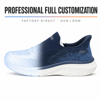 Nouvelle Arrivée Baskets Tendance Respirantes à Tige en Maille, Faible MOQ, Logo Personnalisé, Chaussures Décontractées Homme à Enfiler pour Usage Quotidien Intérieur et Extérieur