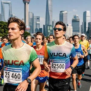 T-shirt à séchage rapide par sublimation Chemises de course promotionnelles personnalisées pour marathon en polyester - Product Image 6