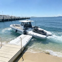 Plateforme flottante gonflable haut de gamme DWF pour yacht - Quai robuste pour jet ski avec surface antidérapante pour bateaux de luxe