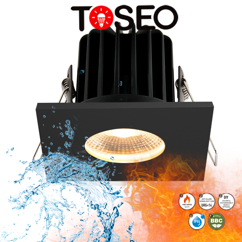 Fire Rated Recessed LED Downlights 68mm Cutting Waterproof LED Ceiling Down Light