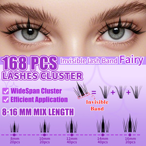 Pestañas Postizas Lakanaku Diy Lashes Manga con Banda Invisible, Rizos Naturales, Fibras Sintéticas, Efecto 3D, Pestañas de Tira Completa - Product Image 5