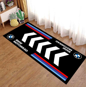 Tapis de sol en caoutchouc antidérapant résistant aux taches avec logo moto, design moderne à boucles, lavable, couleur personnalisée, logo sur mesure - Product Image 3