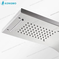 Panneau de robinet de douche de pluie en acier inoxydable 304 avec jet d'eau d'hydromassage