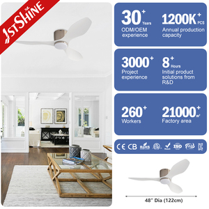 1stshine Led Ventilador de techo 2 en 1 <span class=keywords><strong>con</strong></span> opción de luz o sin luz Perfil bajo ABS Blades Ventilador de techo <span class=keywords><strong>con</strong></span> motor de CC - Product Image 3