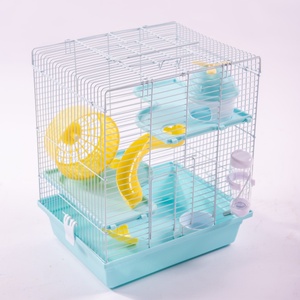 กรงเลี้ยงแฮมสเตอร์พร้อมก้นพลาสติกและลวดโลหะชั้นนำจากโรงงาน - Product Image 4