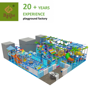 BAIHE çocuk oyun merkezi yumuşak oyun seti ekipmanları çocuk kapalı oyun alanı ekipmanları slaytlar ve top çukurları ile - Product Image 2