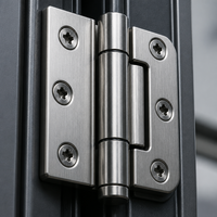 Porte à battant en aluminium à rupture de pont thermique sur mesure, double vitrage trempé Low-E, ouverture vers l'extérieur, idéale pour chambre à coucher