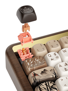 <span class=keywords><strong>Teclado</strong></span> Mecánico MU01 Mountain Seclusion de Madera OEM, Procesamiento CNC <span class=keywords><strong>en</strong></span> Nogal, Tema de Poesía, Teclas con Sublimación de Tinte, Retroiluminación RGB, Multimodo - Product Image 5
