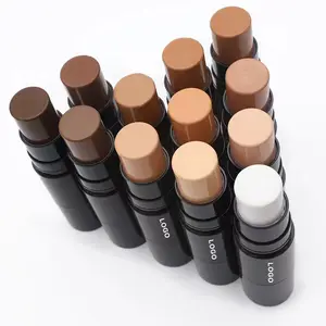 Custom your own logo full coverage face makeup double ends foundation stick with brush