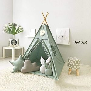 Tente <span class=keywords><strong>Tipi</strong></span> à Ouverture Rapide pour Dormir la Nuit Comprend un Sac de Transport et des Lumières Tente <span class=keywords><strong>Tipi</strong></span> pour Enfants - Tissu PVC Quatre Saisons Double Couche - Product Image 4
