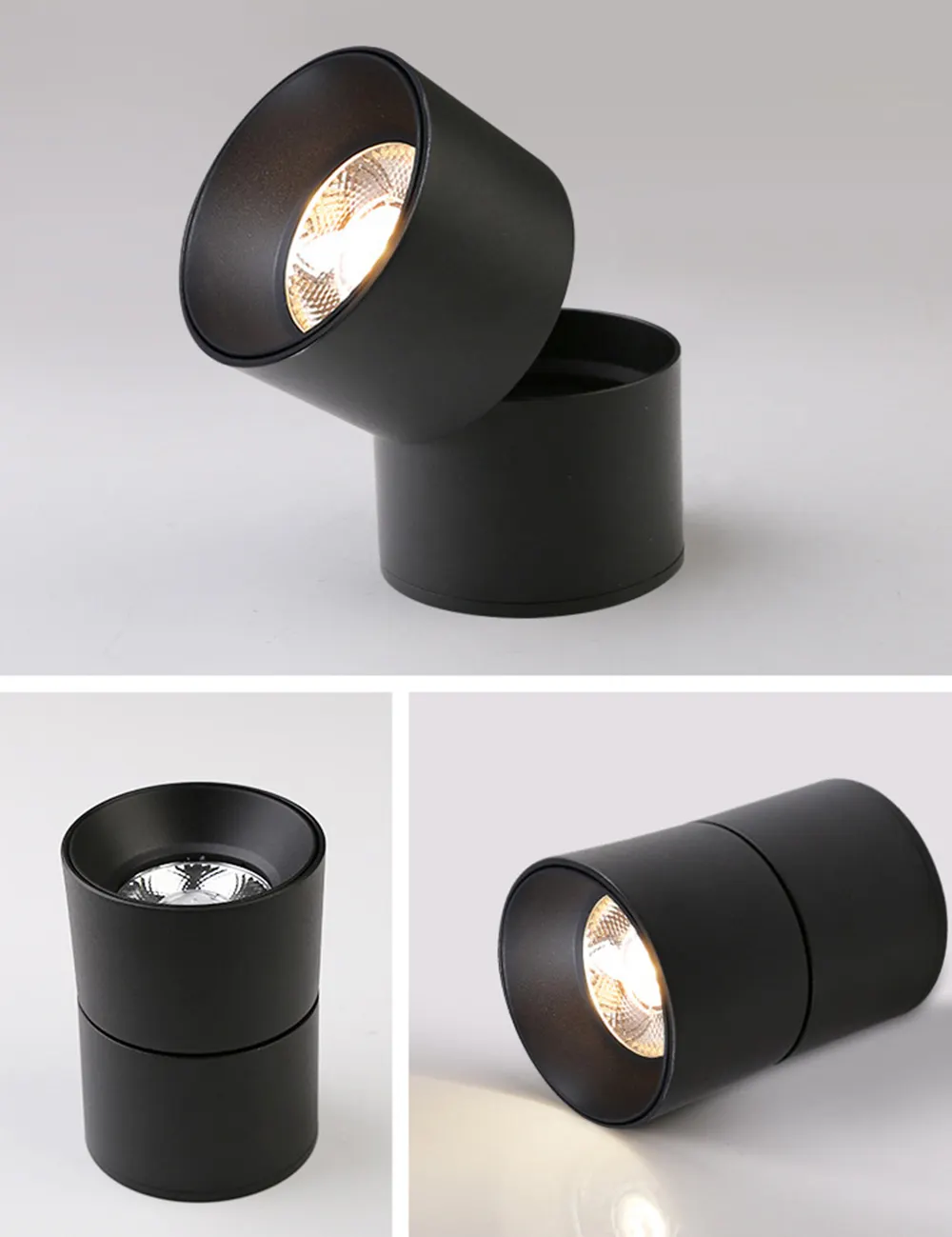 Светодиодный потолочный светильник, поворотный COB светильник для внутреннего освещения кухни, поверхностного монтажа, 25 Вт, 30 Вт